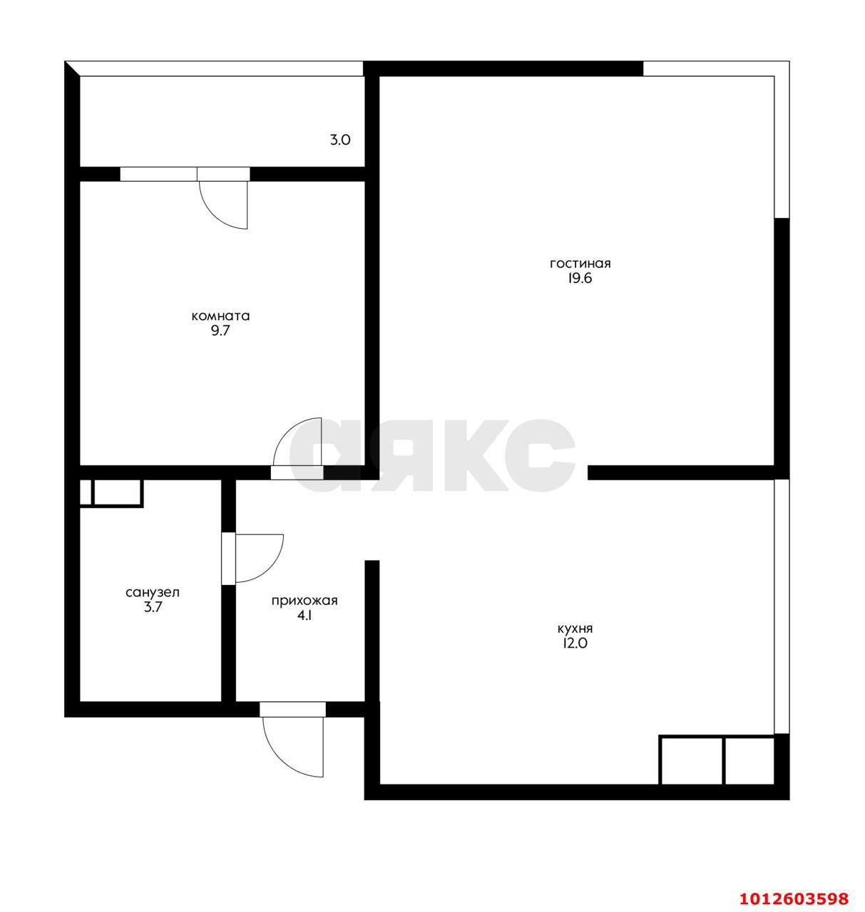 Фото №7: 2-комнатная квартира 50 м² - Краснодар, жилой комплекс Самолёт-4, ул. Константина Гондаря, 103к1