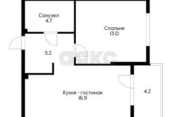 Фото №2: 1-комнатная квартира 44 м² - Краснодар, мкр. Парк Победы, 