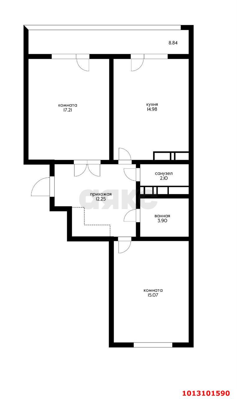 Фото №9: 2-комнатная квартира 66 м² - Краснодар, жилой комплекс На Стахановской, ул. Стахановская, 1/5