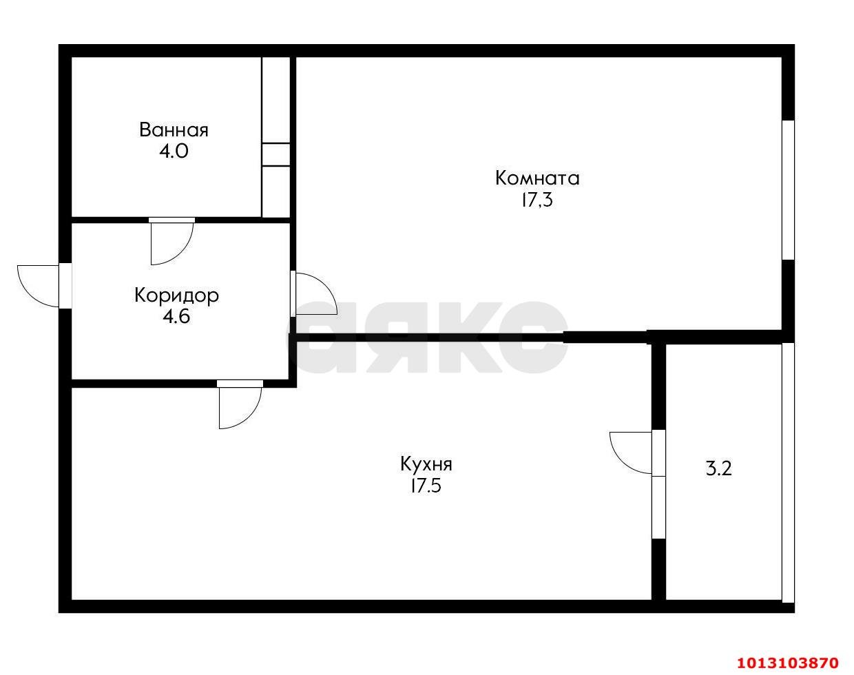 Фото №20: 1-комнатная квартира 46 м² - Краснодар, Гидростроителей, ул. Снесарева, 10к2