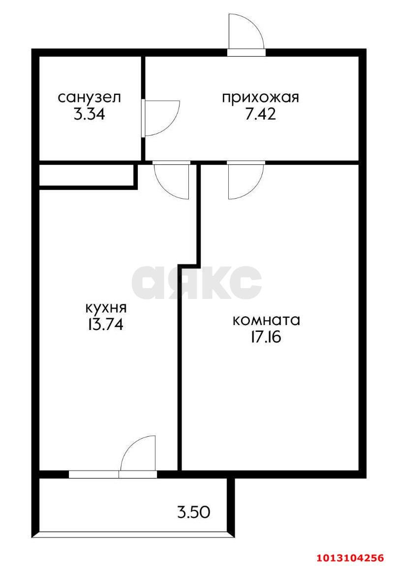 Фото №20: 1-комнатная квартира 45 м² - Краснодар, Почтовый, пр-кт имени писателя Знаменского, 9к2