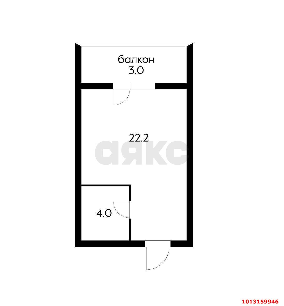 Фото №6: Студия 22 м² - Новая Адыгея, ул. Хакурате