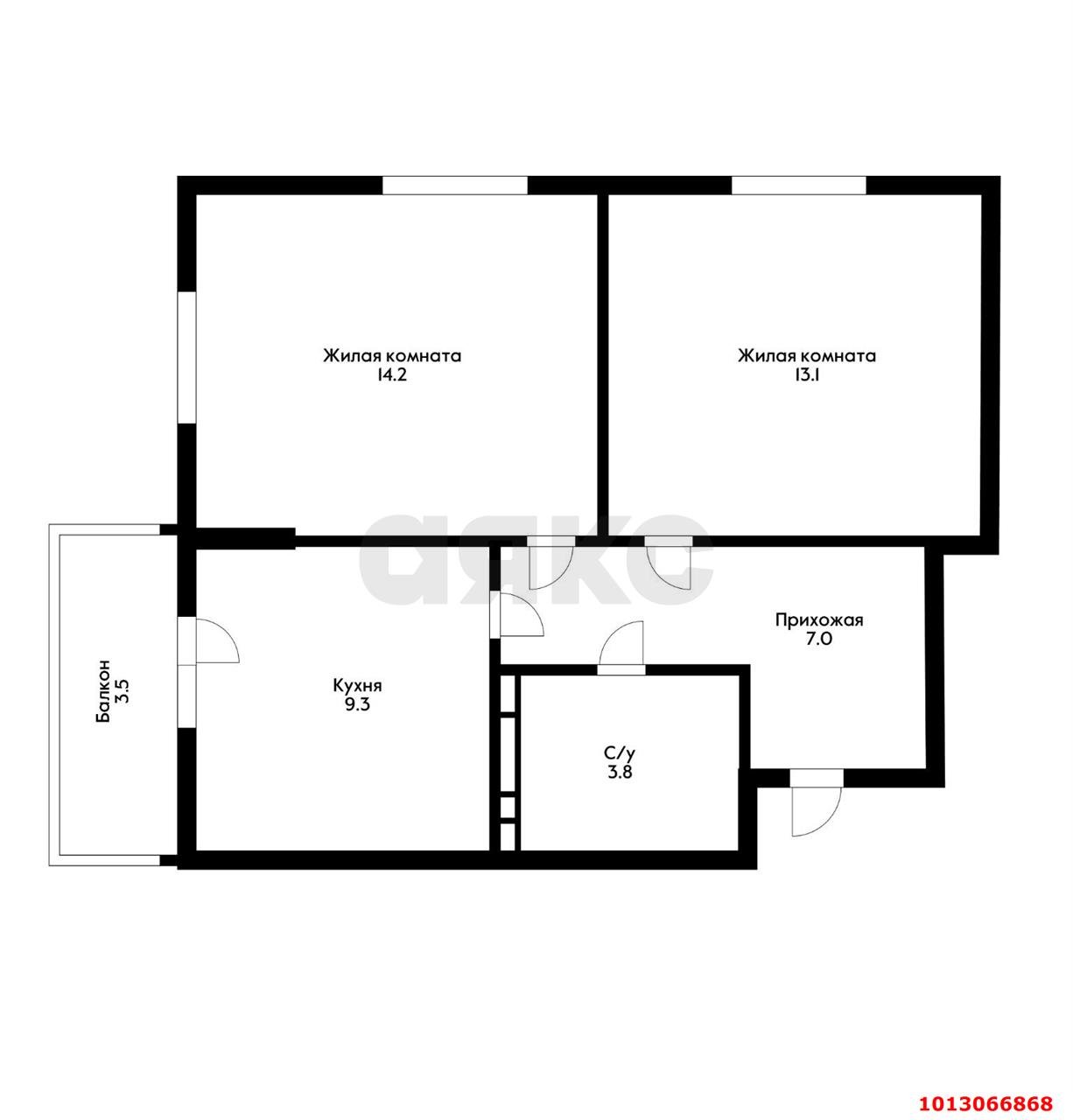 Фото №2: 2-комнатная квартира 50 м² - Краснодар, жилой комплекс Южане, ул. Даниила Смоляна, 65