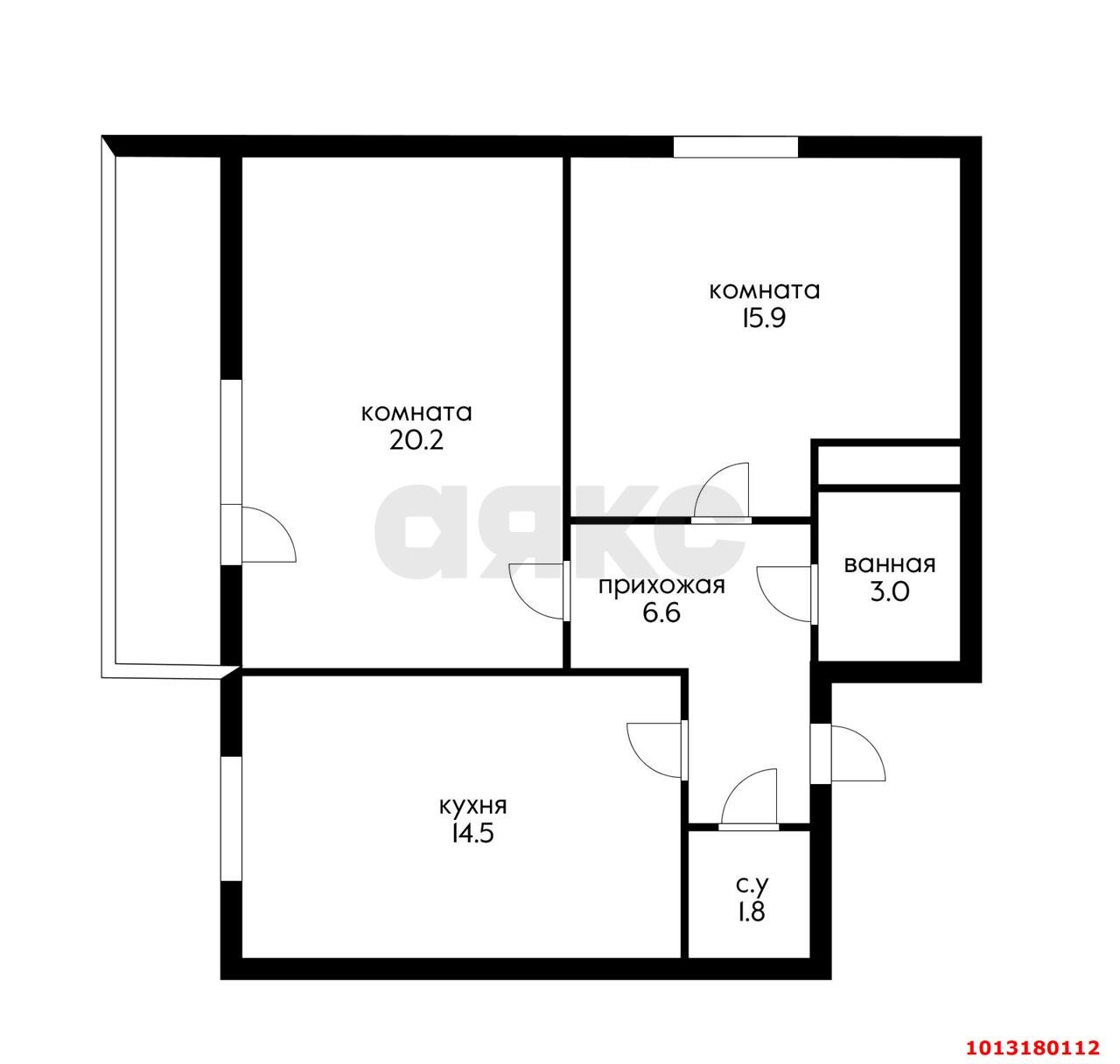 Фото №6: 2-комнатная квартира 70 м² - Краснодар, жилой комплекс Радуга, ул. Евгении Жигуленко, 7лит2