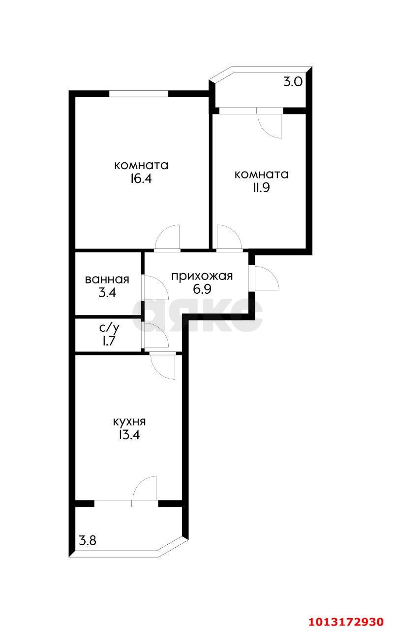 Фото №5: 2-комнатная квартира 60 м² - Краснодар, 4-й квартал, ул. Боспорская, 8