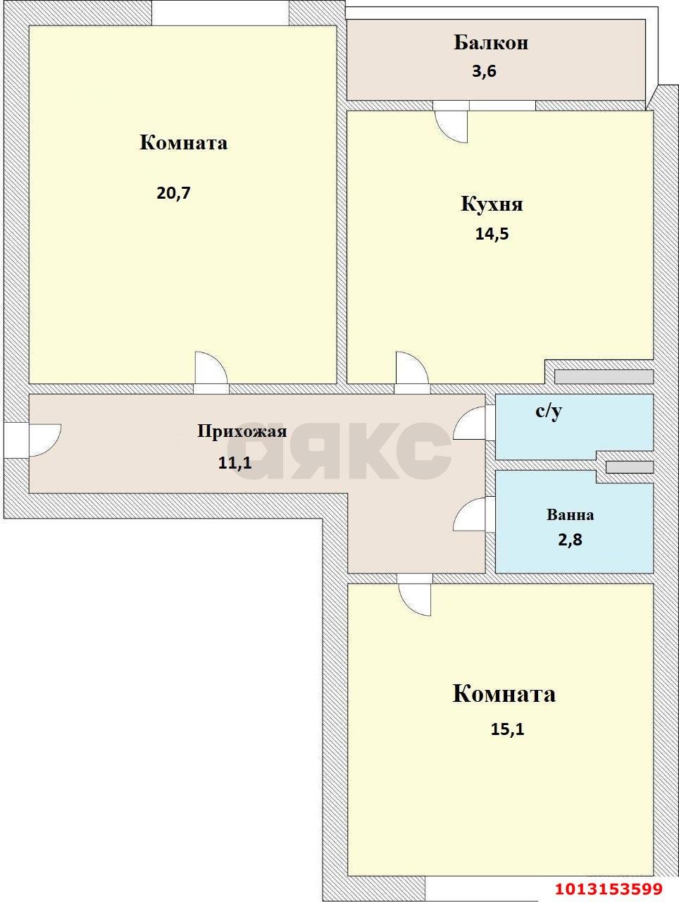 Фото №10: 2-комнатная квартира 69 м² - Краснодар, Пашковский, ул. Лавочкина, 13