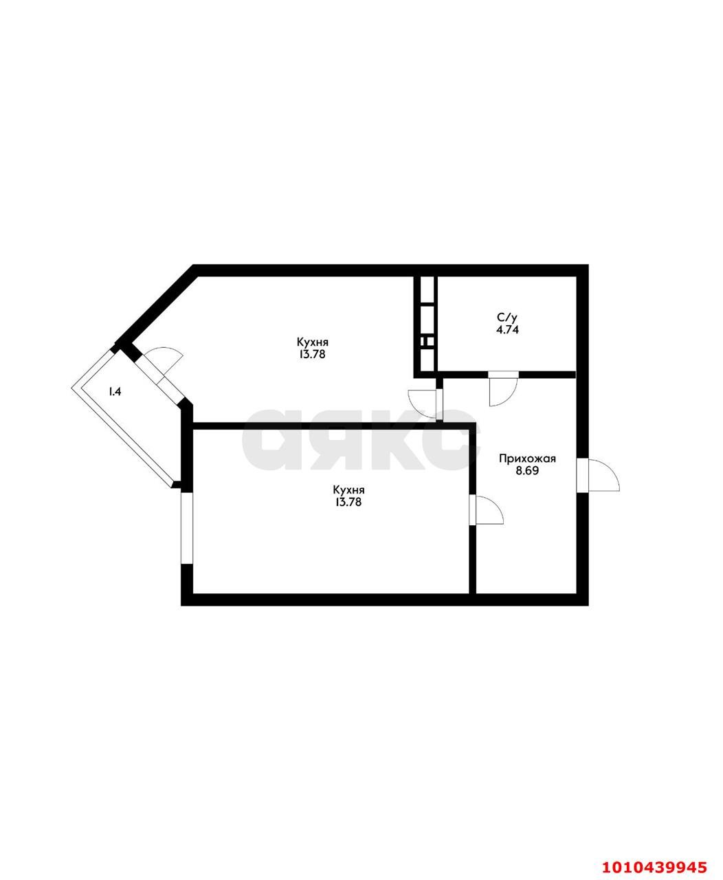 Фото №10: 1-комнатная квартира 45 м² - Краснодар, Пашковский, ул. Леонида Лаврова, 4