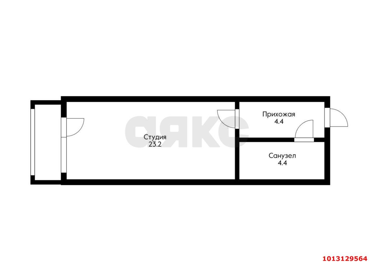 Фото №5: Студия 25 м² - Яблоновский, пер. 2-й Первомайский, 12