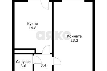 Фото №3: 1-комнатная квартира 45 м² - Яблоновский, мкр. жилой комплекс Солнечный, ул. Солнечная, 55/1к4