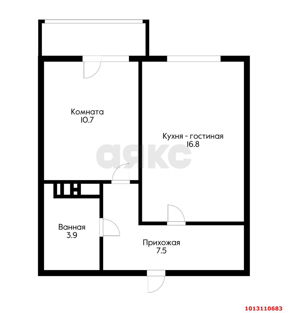 Фото №13: 1-комнатная квартира 42 м² - Краснодар, Гидростроителей, ул. Невкипелого, 24/2к1