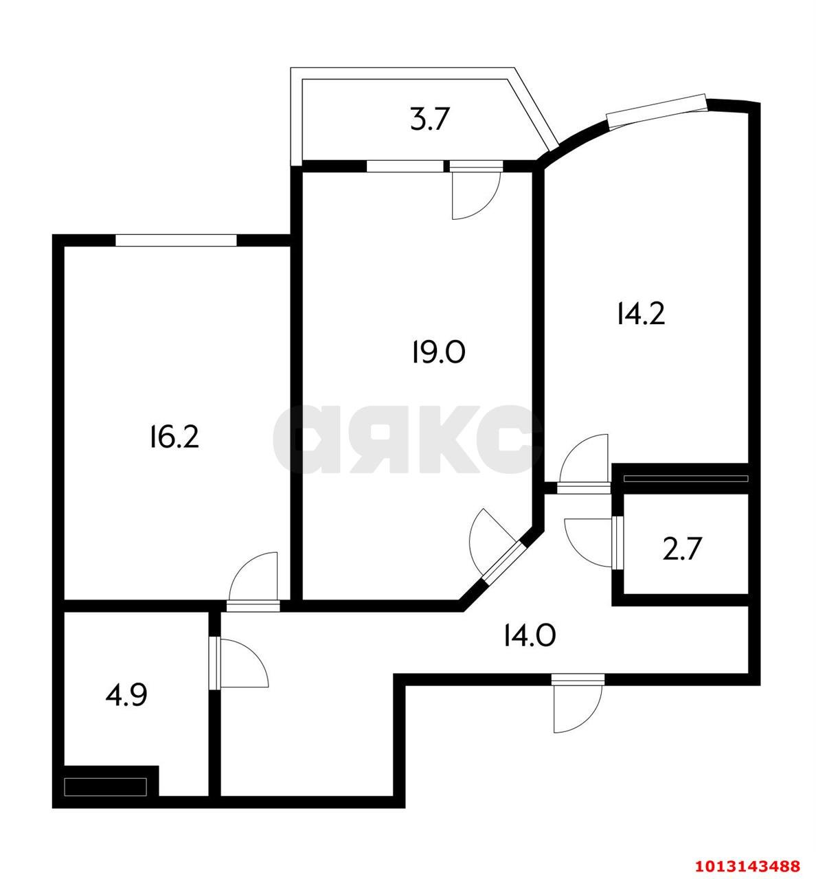 Фото №3: 2-комнатная квартира 74 м² - Краснодар, Гидростроителей, ул. Парусная, 10к2