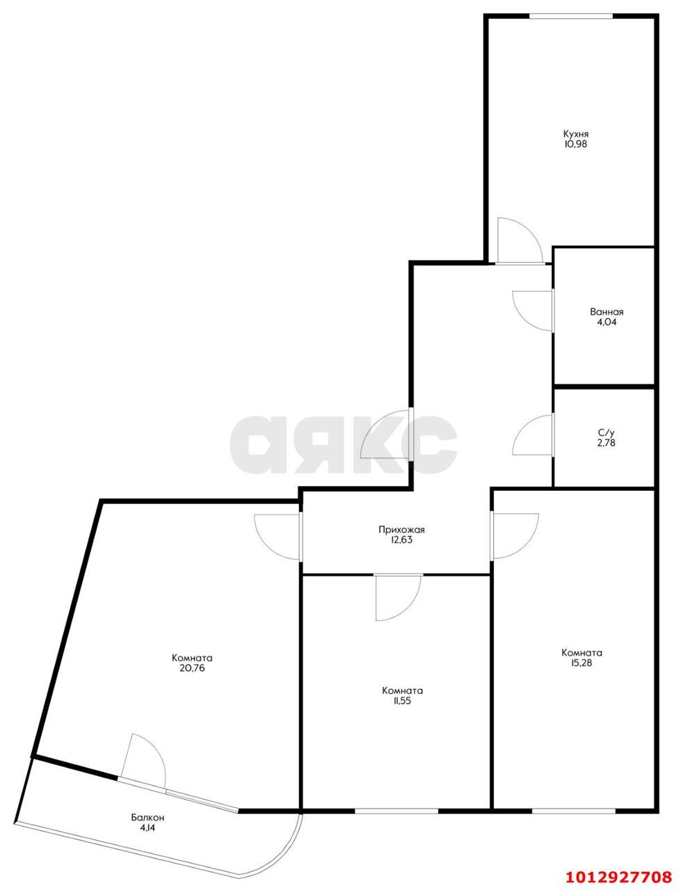 Фото №1: 3-комнатная квартира 80 м² - Краснодар, жилой комплекс Фонтаны, ул. Воронежская, 47/11