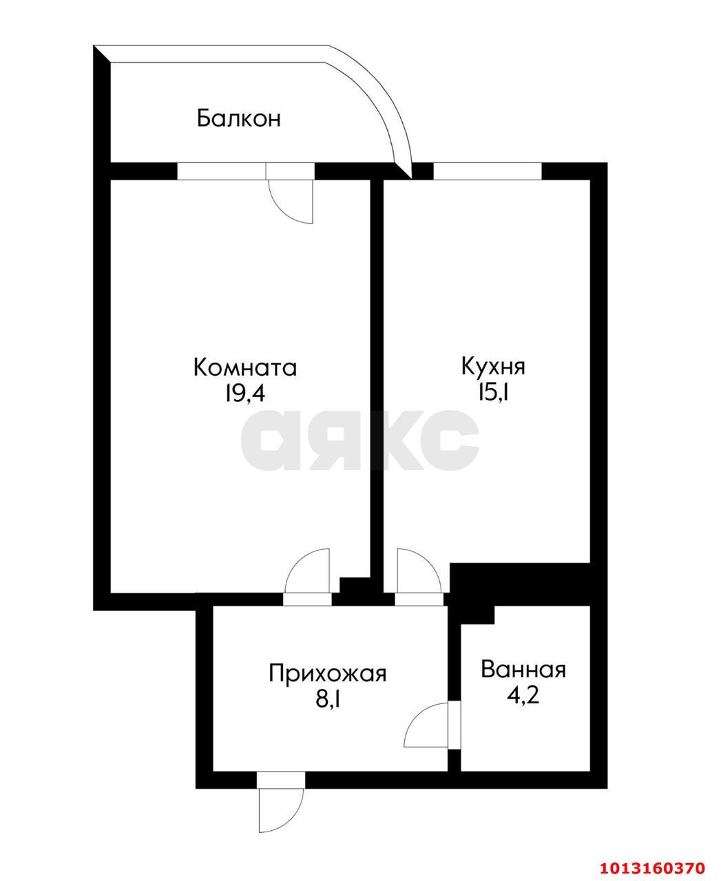 Фото №15: 1-комнатная квартира 55 м² - Краснодар, Фестивальный, ул. Монтажников, 10