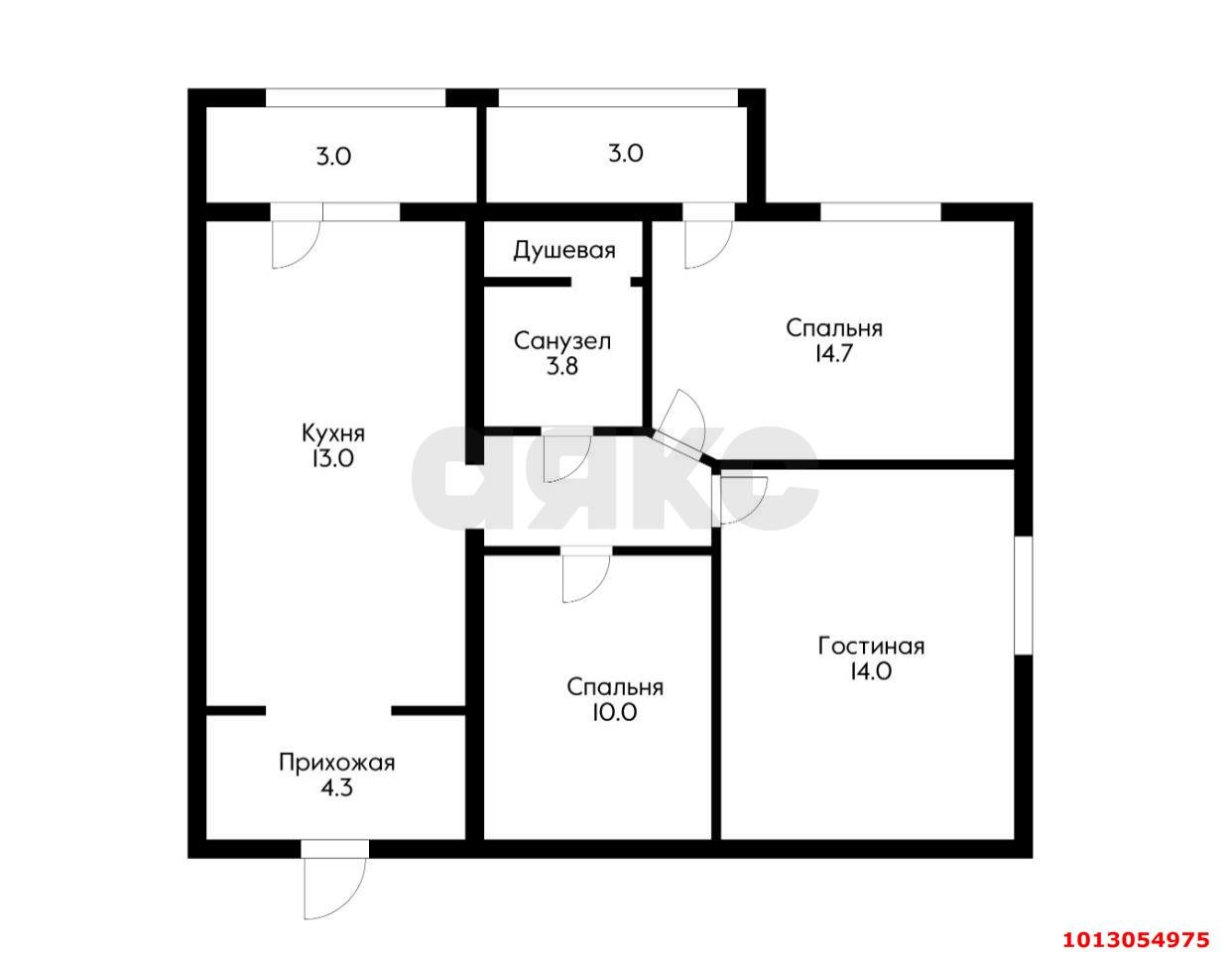 Фото №9: 3-комнатная квартира 67 м² - Краснодар, Калинино, ул. 1 Мая, 428