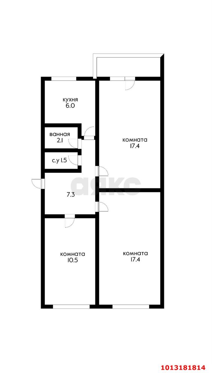 Фото №14: 3-комнатная квартира 64 м² - Краснодар, Завод Измерительных Приборов, ул. Московская, 62