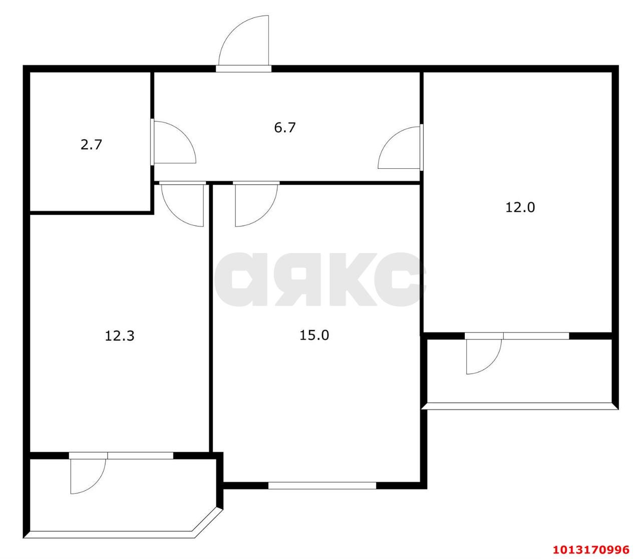 Фото №4: 2-комнатная квартира 63 м² - Краснодар, 4-й квартал, ул. имени Героя Николая Шевелёва, 3/1