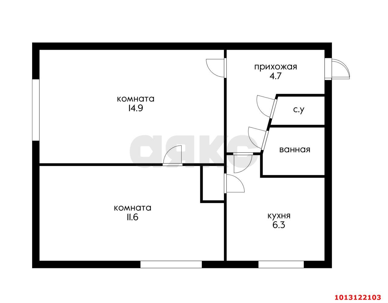 Фото №8: 2-комнатная квартира 41 м² - Краснодар, Черёмушки, ул. Димитрова, 22