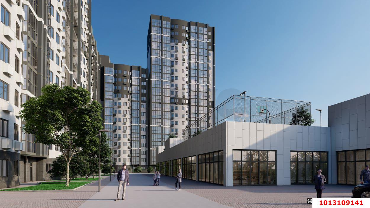 Фото №2: 2-комнатная квартира 58&nbsp;м², 9/22&nbsp;эт. - Краснодар, Карасунский внутригородской округ, Хлопчато-бумажный Комбинат, мкр. жилой комплекс Режиссёр, ул. Уральская, 100/6
