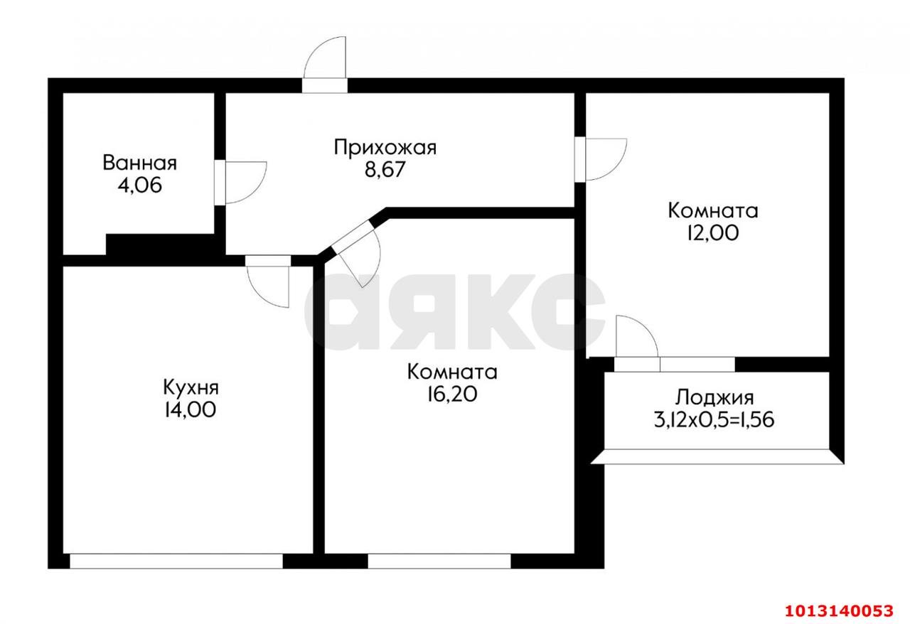 Фото №8: 2-комнатная квартира 51 м² - Краснодар, Губернский, ул. имени Героя Георгия Бочарникова, 14/1