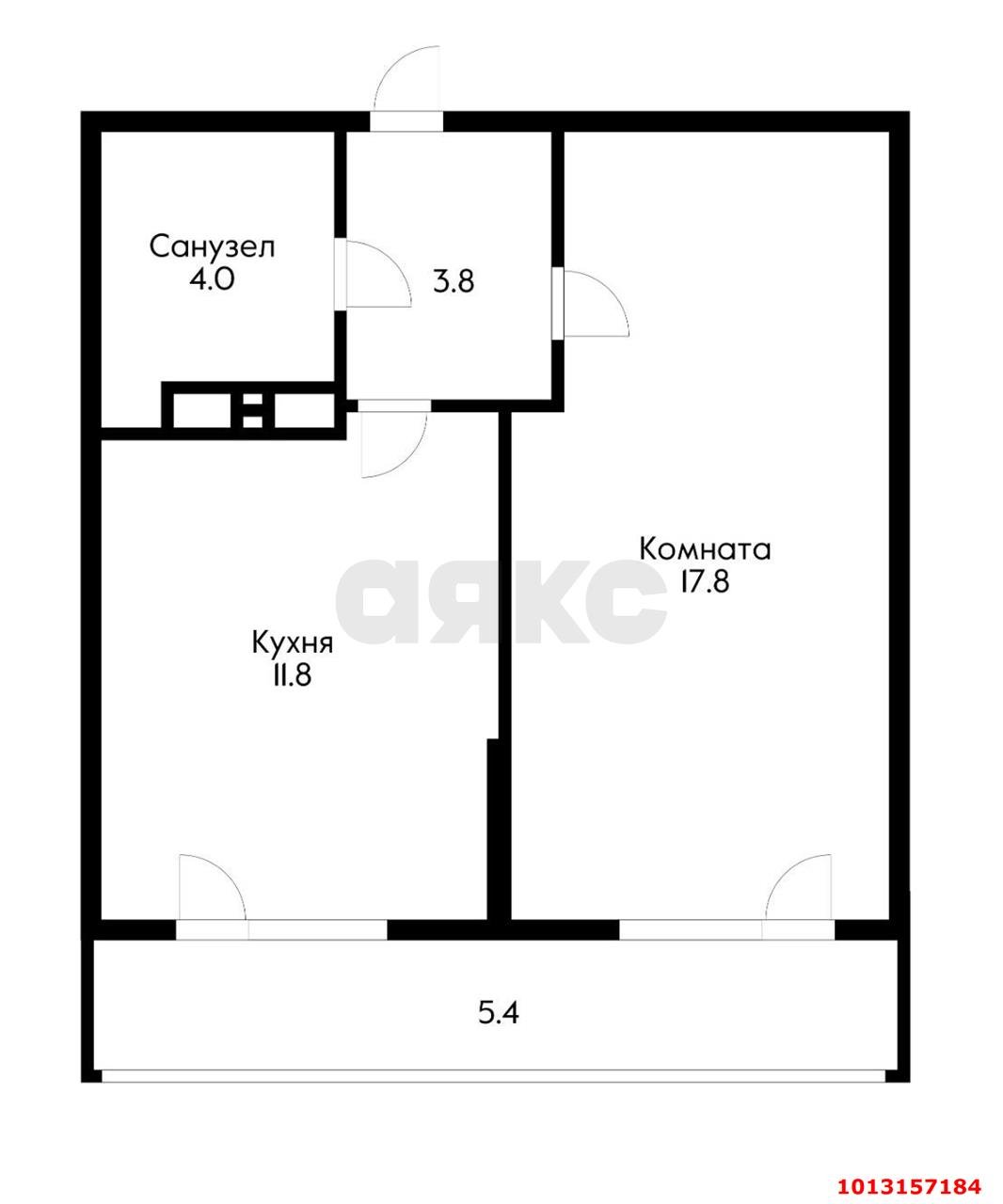 Фото №5: 1-комнатная квартира 37 м² - Краснодар, жилой комплекс Дыхание, ул. Лётчика Позднякова, 2к15