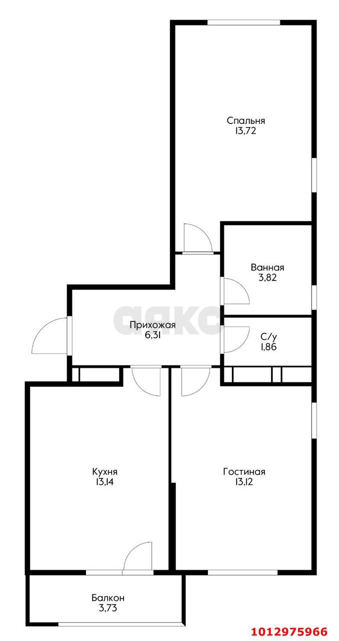 Фото №2: 2-комнатная квартира 56 м² - Краснодар, жилой комплекс Облака, ул. имени Генерала Корнилова, 9к2