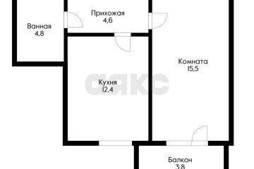 Фото №3: 1-комнатная квартира 37 м² - Новая Адыгея, мкр. жилой комплекс Золотая линия 2, ул. Бжегокайская, 25/4