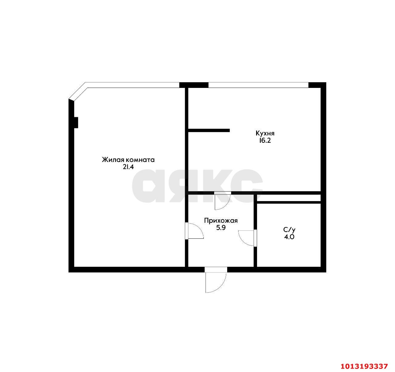 Фото №9: 1-комнатная квартира 45 м² - Яблоновский, ул. Космическая, 88к5