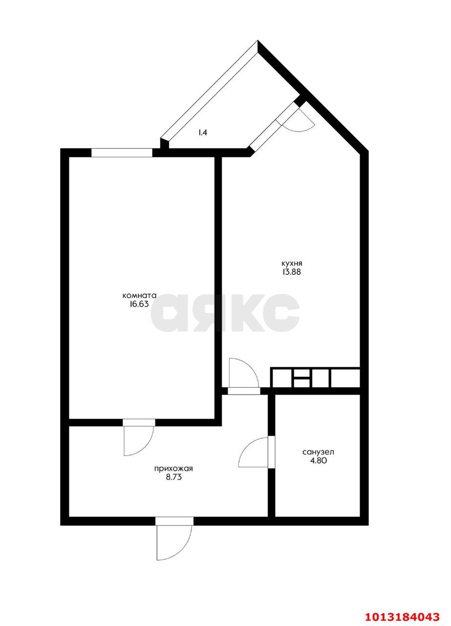 Фото №15: 1-комнатная квартира 45 м² - Краснодар, Пашковский, ул. Леонида Лаврова, 4