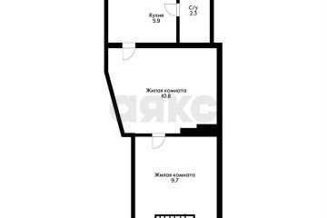 Фото №3: 2-комнатная квартира 28 м² - Краснодар, мкр. Центральный, ул. Горького, 71