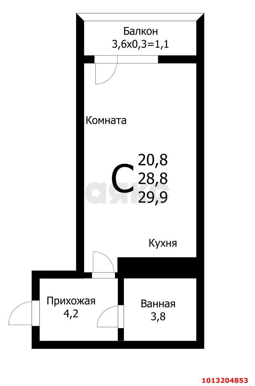 Фото №5: Студия 29 м² - Краснодар, 9-й километр, ул. Ярославская, 115