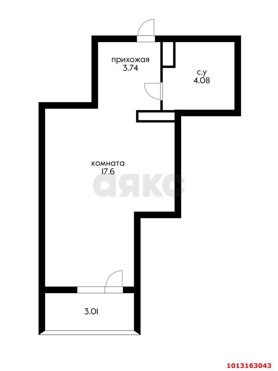 Фото №11: Студия 27 м² - Краснодар, Парк Победы, ул. Героя Пешкова, 14к5