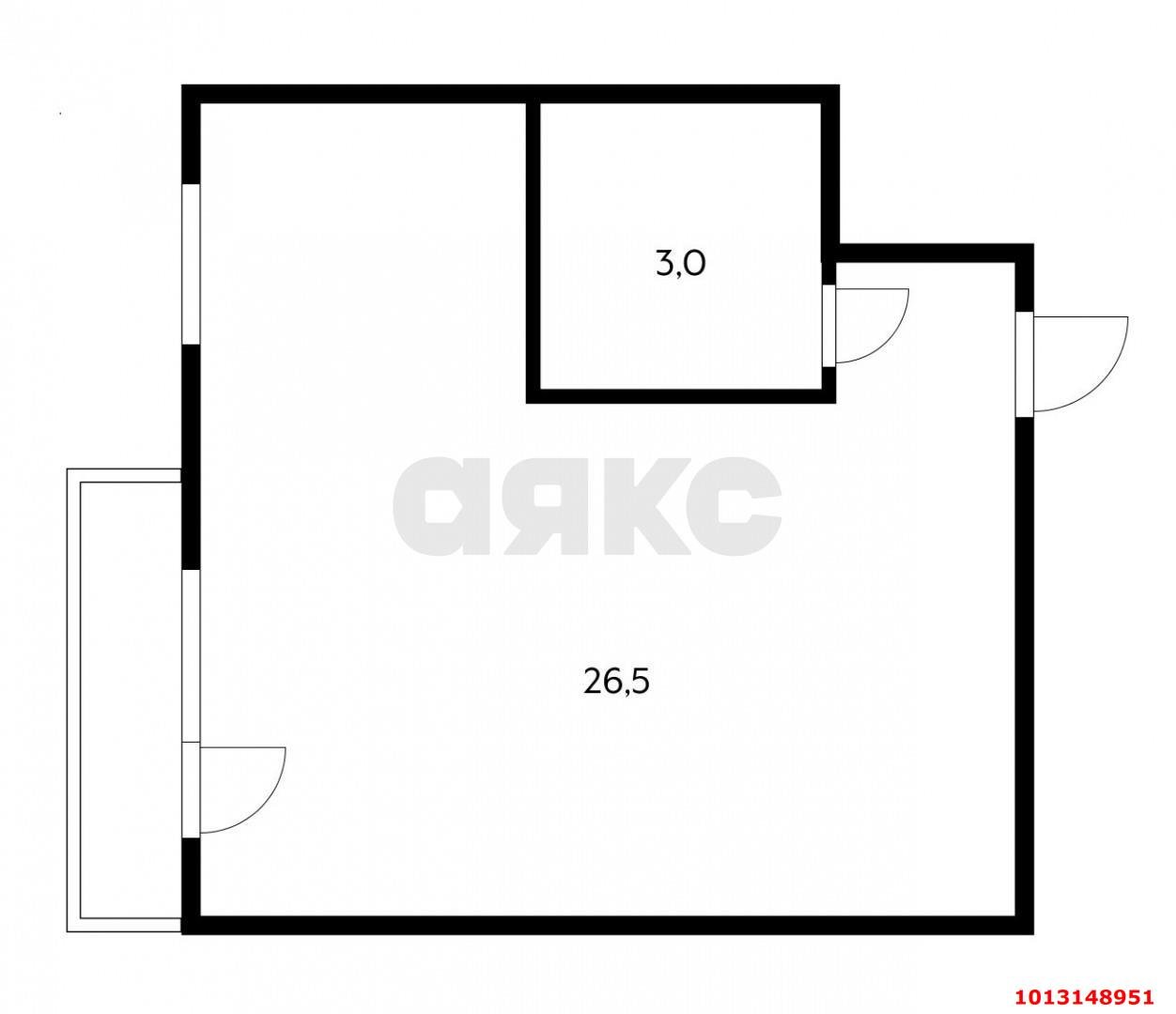 Фото №8: 1-комнатная квартира 28 м² - Краснодар, Завод Измерительных Приборов, ул. Колхозная, 63