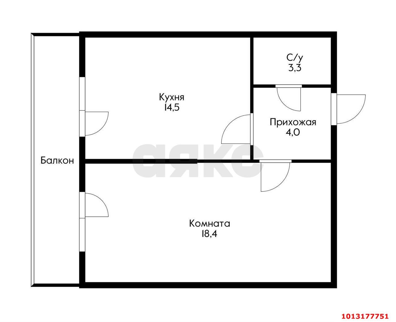 Фото №3: 1-комнатная квартира 47 м² - Краснодар, жилой комплекс Радуга, ул. Евгении Жигуленко, 7лит2