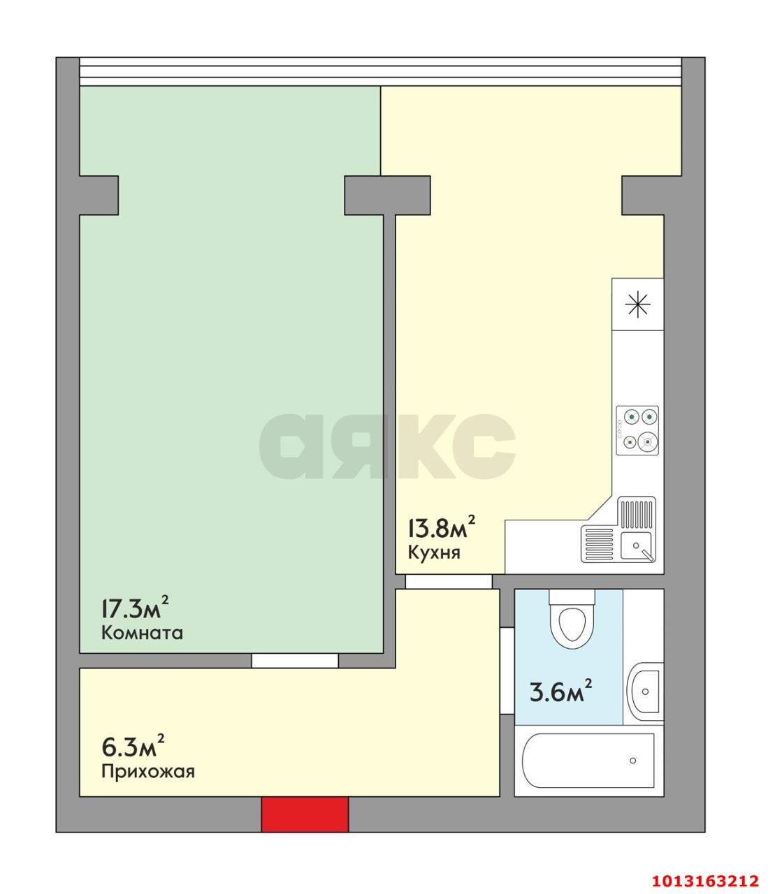 Фото №8: 1-комнатная квартира 41 м² - Краснодар, Музыкальный, ул. имени С.В. Рахманинова, 13