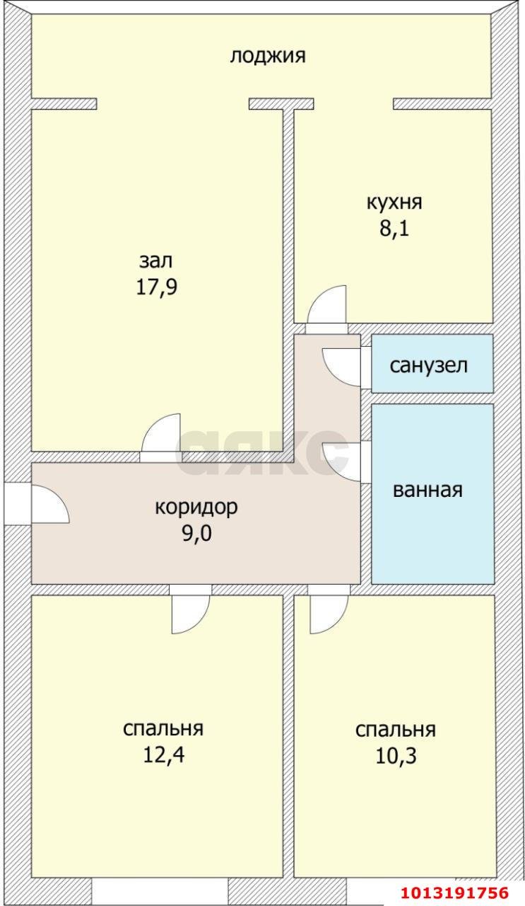 Фото №16: 3-комнатная квартира 69 м² - Яблоновский, ул. Чапаева, 10