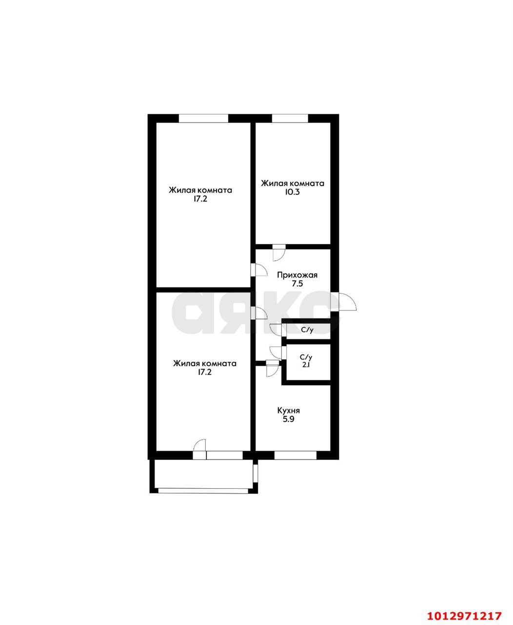 Фото №12: 3-комнатная квартира 65 м² - Лорис, Карасунский внутригородской округ, 2