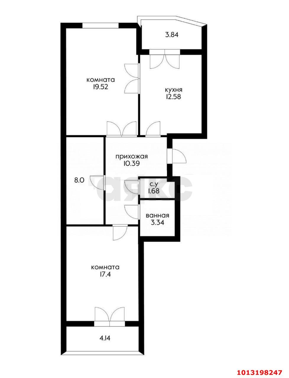 Фото №9: 2-комнатная квартира 78 м² - Краснодар, жилой комплекс Фрегат, ул. Симферопольская, 58/3