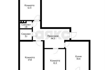 Фото №2: 3-комнатная квартира 76 м² - Краснодар, мкр. 3-й квартал, ул. имени Героя Николая Шевелёва, 1