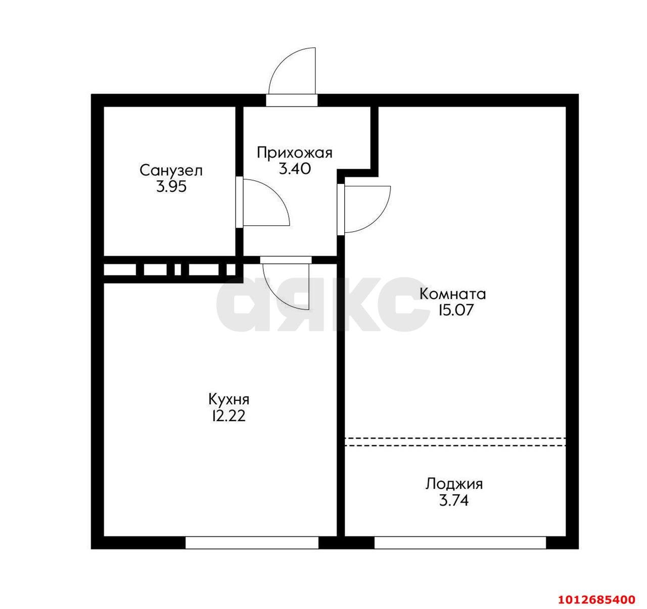 Фото №6: 1-комнатная квартира 41 м² - Краснодар, Черёмушки, 