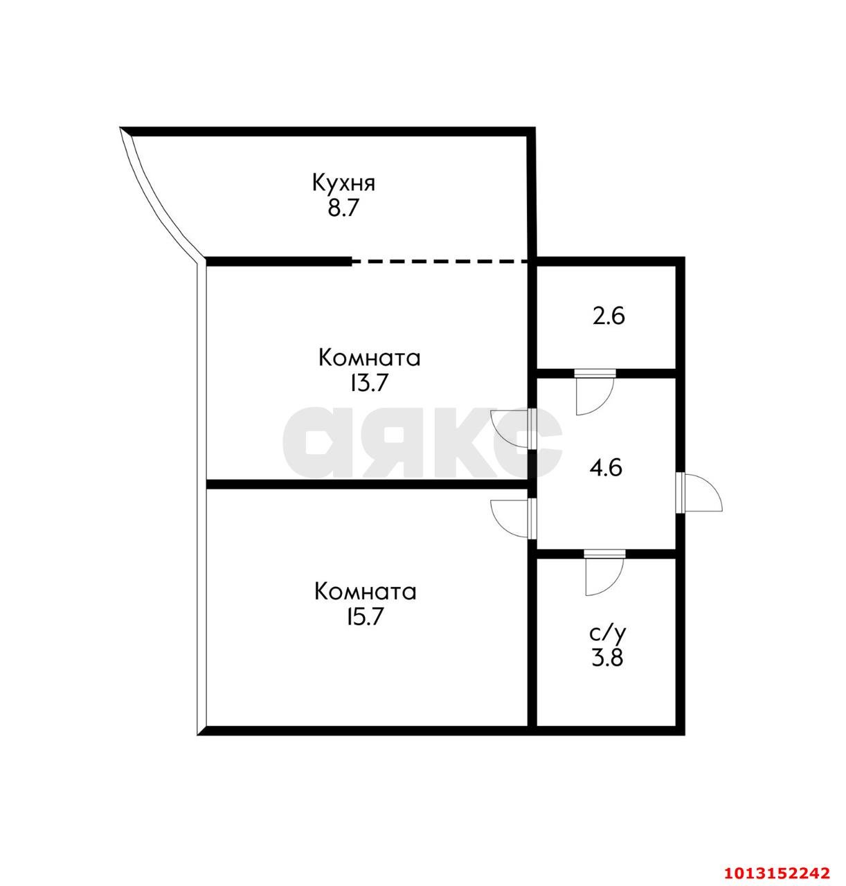 Фото №6: 2-комнатная квартира 49 м² - Краснодар, жилой комплекс Лето, ул. Западный Обход, 50