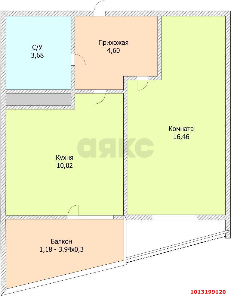 Фото №4: 1-комнатная квартира 35 м² - Краснодар, жилой комплекс Сограт, ул. Красных Партизан, 4/15