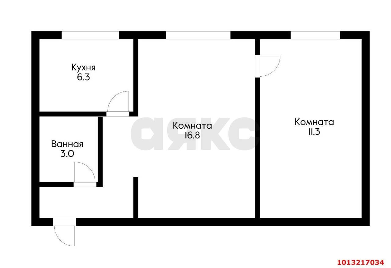 Фото №2: 2-комнатная квартира 46 м² - Краснодар, Черёмушки, ул. Стасова, 157