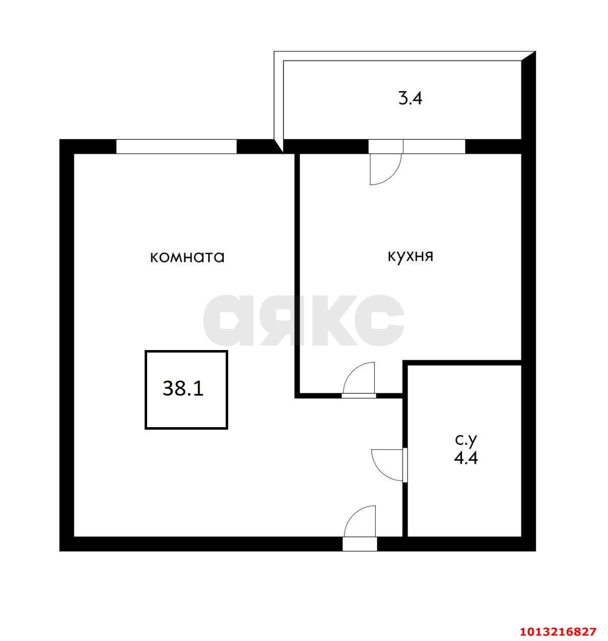 Фото №20: 1-комнатная квартира 42 м² - Краснодар, жилой комплекс Отрада, ул. имени Валерия Вишневецкого, 13/3