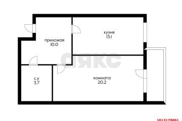 Фото №4: 1-комнатная квартира 49 м² - Краснодар, п. Калинино, ул. 1 Мая, 388/2