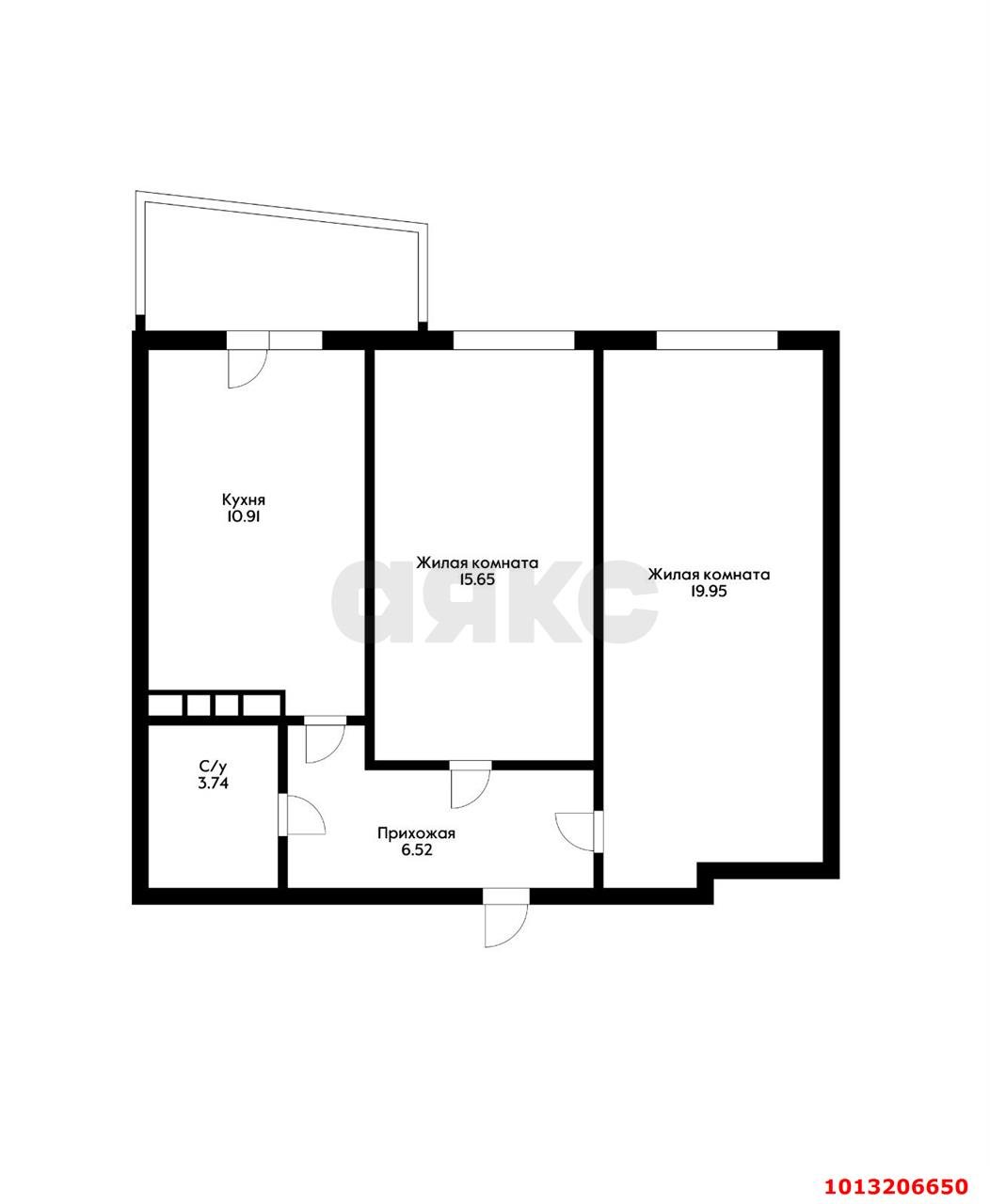 Фото №13: 2-комнатная квартира 58 м² - Краснодар, жилой комплекс Галактика, ул. Уральская, 71к3