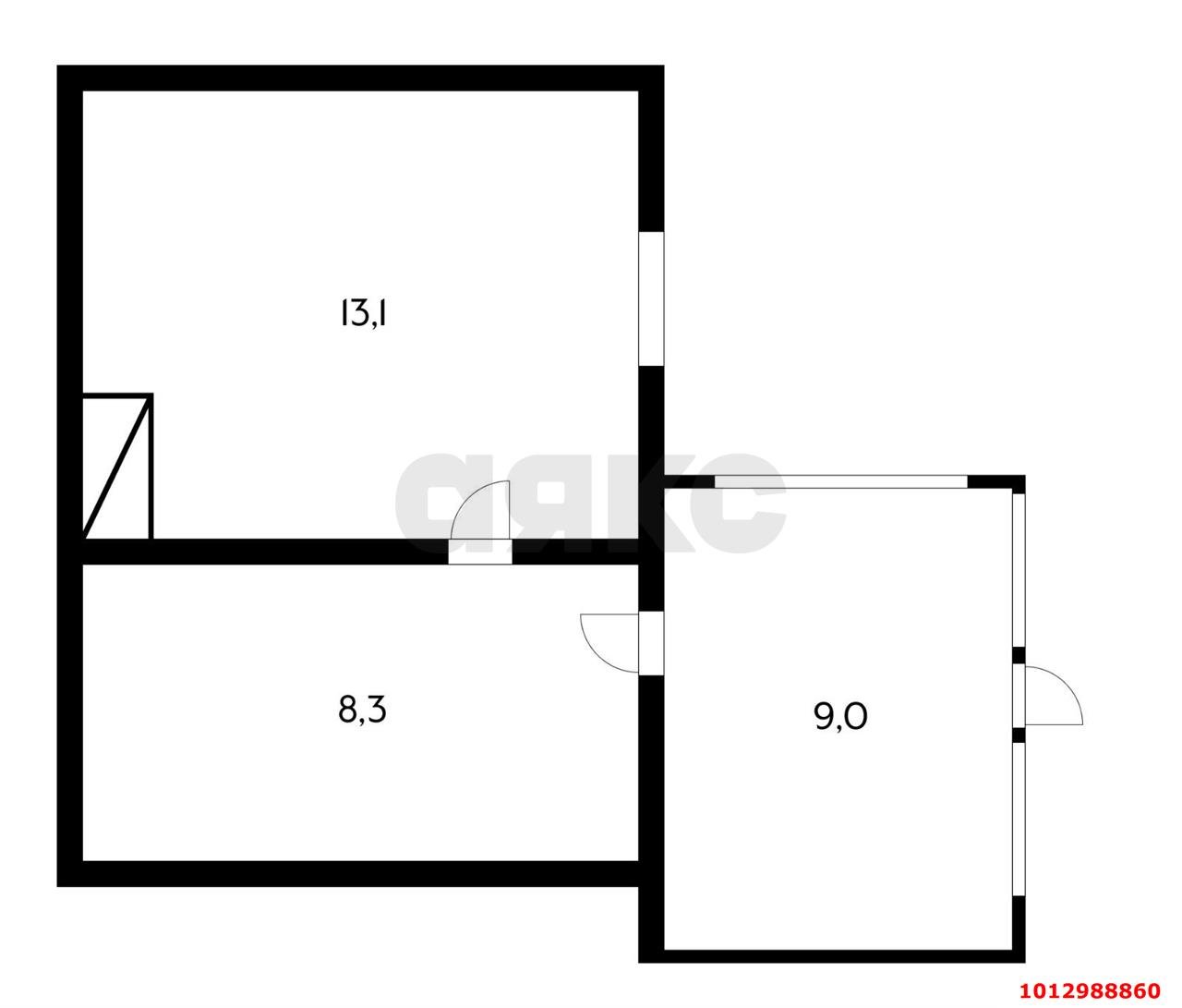 Фото №1: 1-комнатная квартира 30 м² - Южный, ул. Кубанская, 8