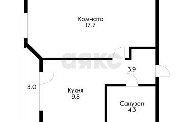 Фото №2: 1-комнатная квартира 38 м² - Новая Адыгея, мкр. жилой комплекс Тургеневский, ул. Тургеневское шоссе, 3