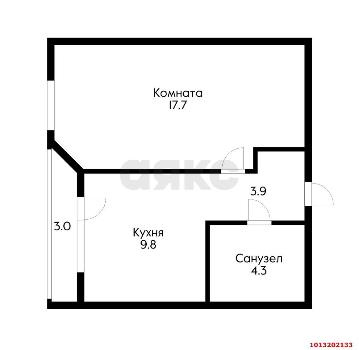 Фото №2: 1-комнатная квартира 38 м² - Новая Адыгея, жилой комплекс Тургеневский, ул. Тургеневское шоссе, 3