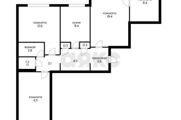 Фото №3: 3-комнатная квартира 74 м² - Краснодар, мкр. Гидростроителей, ул. Игнатова, 55