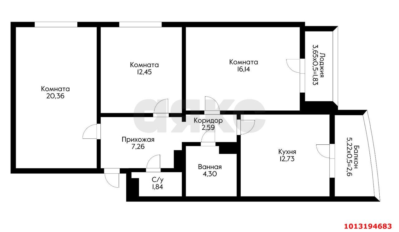 Фото №6: 3-комнатная квартира 76 м² - Краснодар, жилой комплекс Мой Город, ул. Западный Обход, 39/1к7